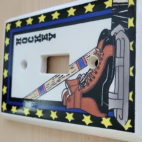 Hockey Ceramic Light Switch Plate - Picture 2 of 3